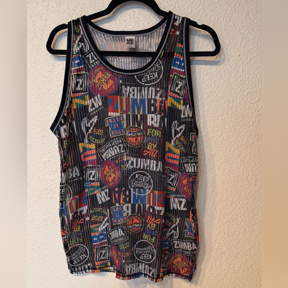 Zumba Fitness Colorful Mesh Top